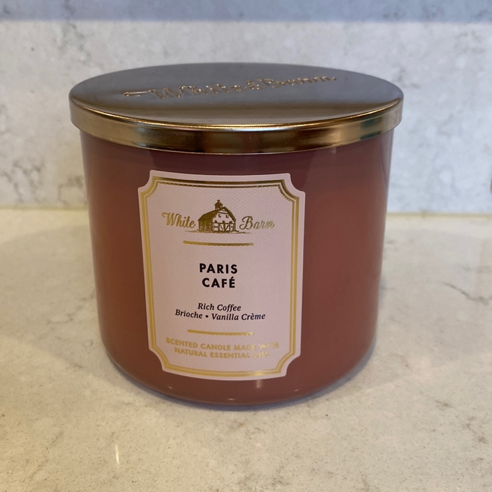 Bath and body works Paris Cafe 3 wick candle.